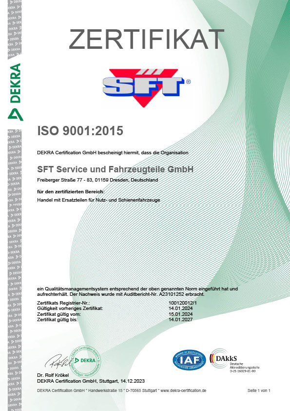 Zertifikat SFT