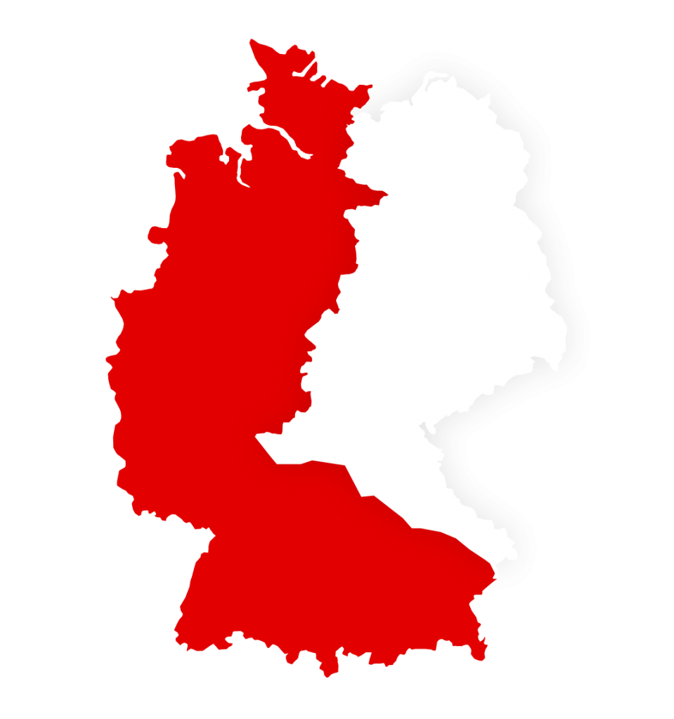 Deutschlandkarte Vertriebsgebiet